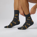 Load and play video in Gallery viewer, 3 Pairs Men's Fun Feet Cotton Socks - Born Free
