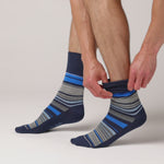 Load and play video in Gallery viewer, 3 Pairs Men&#39;s Cotton Socks - Navy Stripe
