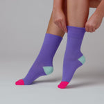Load and play video in Gallery viewer, 3 Pairs Ladies Colourburst Cotton Socks - Chroma Portal
