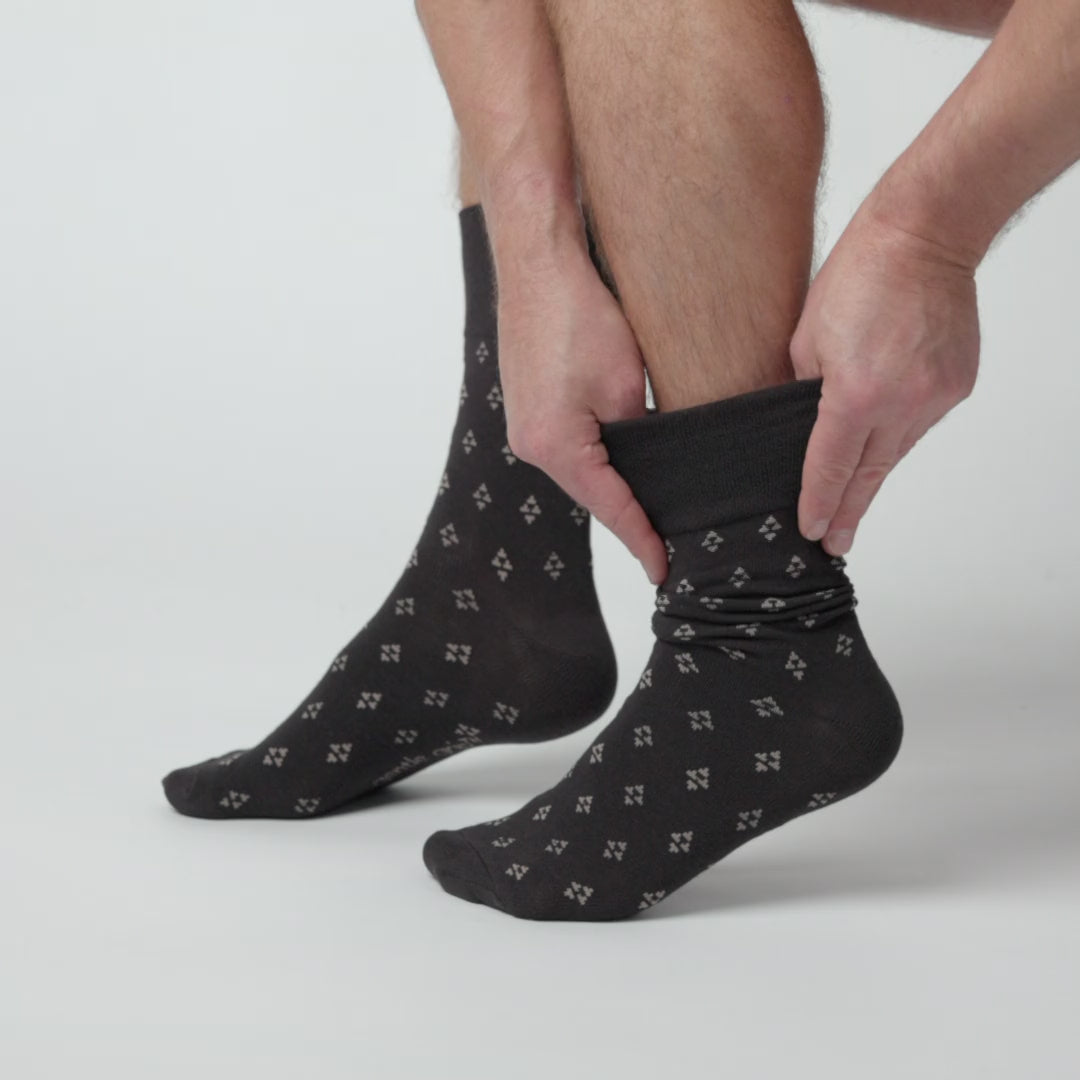 Lot de 3 paires de chaussettes Twilight en coton pour homme - Marron/Naturel