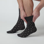 Charger et lire la vidéo dans la visionneuse de la Galerie, Lot de 3 paires de chaussettes Twilight en coton pour homme - Marron/Naturel
