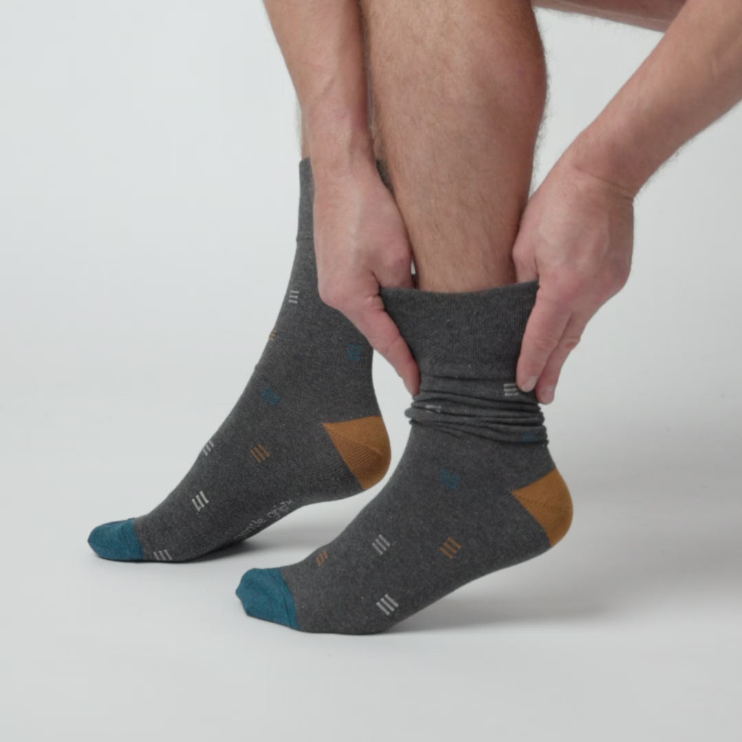 3 Pairs Men's Cotton Socks - Geometric Myriad