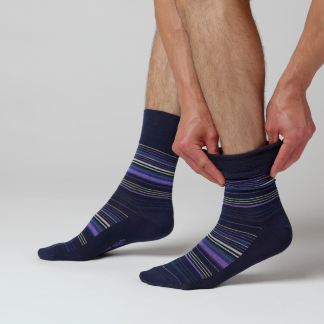 3 Pairs Men's Cotton Socks - Homestead Stripe