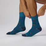 Charger et lire la vidéo dans la visionneuse de la Galerie, Lot de 3 paires de chaussettes amusantes en coton pour homme - Véhicules
