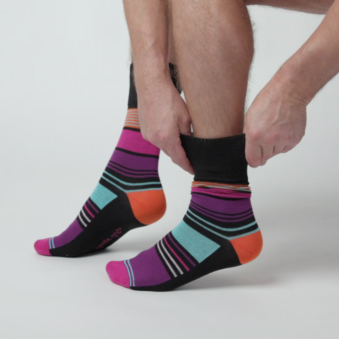 Lot de 3 paires de chaussettes en coton pour homme, motif coloré – Vision vibrante