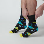 Load and play video in Gallery viewer, 3 Pairs Men&#39;s Colourburst Cotton Socks - Angular Arena
