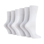 Charger l&#39;image dans la galerie, 6 paires de chaussettes diabétiques pour femmes - Blanches
